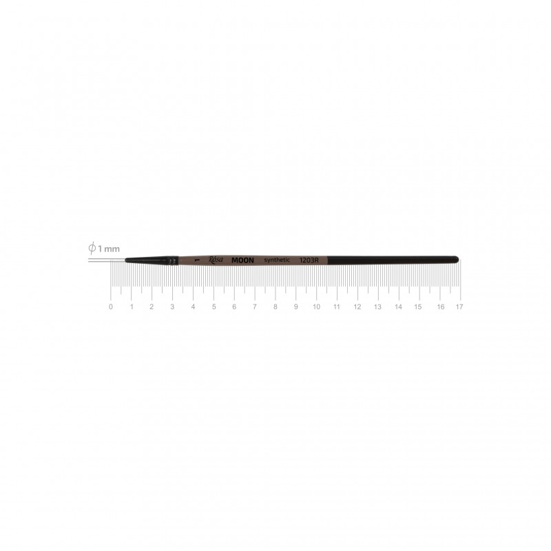 Synthetic Round Brush, MOON 1203R, Short Handle, ROSA