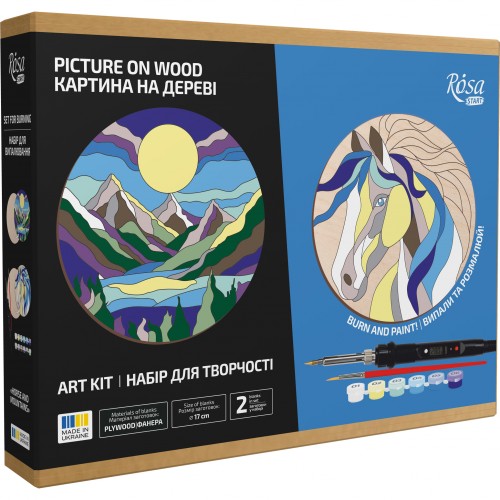 Wood burning Tool, with temperature control, 5 tips, ROSA START