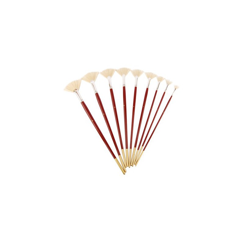 Bristle Fan Brushes, 6007, Long Handle, KOLOS by ROSA
