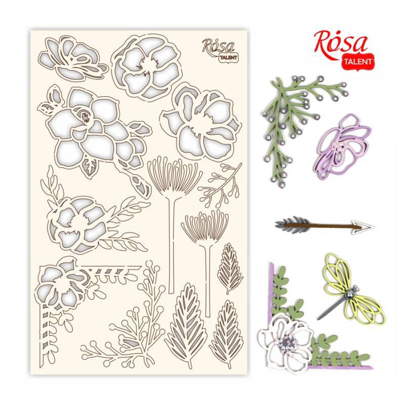 Чіпборд для скрапу „Emotion & Romance“ , білий картон, 12,8х20см, ROSA TALENT