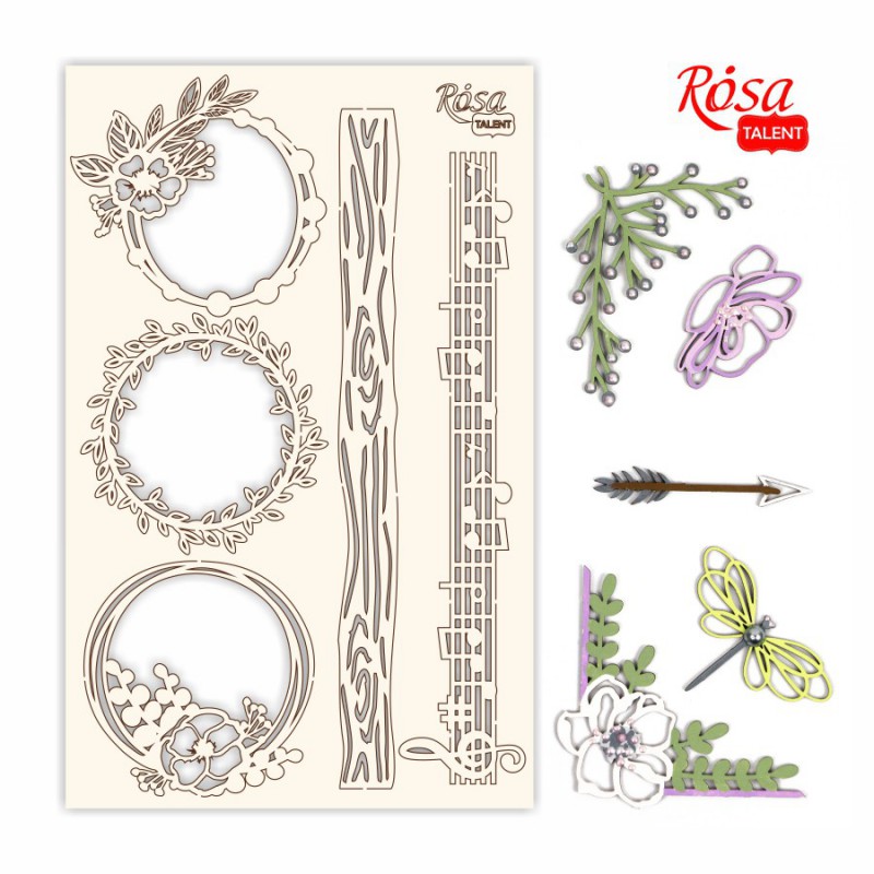 Чіпборд для скрапу „Emotion & Romance“ , білий картон, 12,8х20см, ROSA TALENT