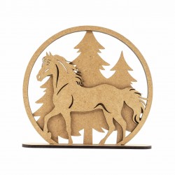 Set of blanks “Horseshoe”, 8.5×9 cm, 3 pcs, HDF, ROSA TALENT