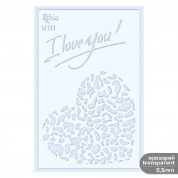 Plastic Reusable Stencil „Love“ 13x20 cm ROSA TALENT