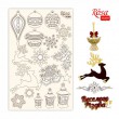 Chipbord for scrapbooking „New Year's magic“, white board, 12,8х20cm, ROSA TALENT