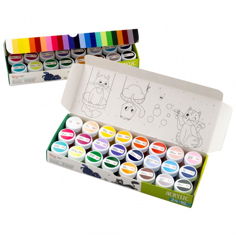 Set of gouache paints Cats 20 ml ROSA Kids