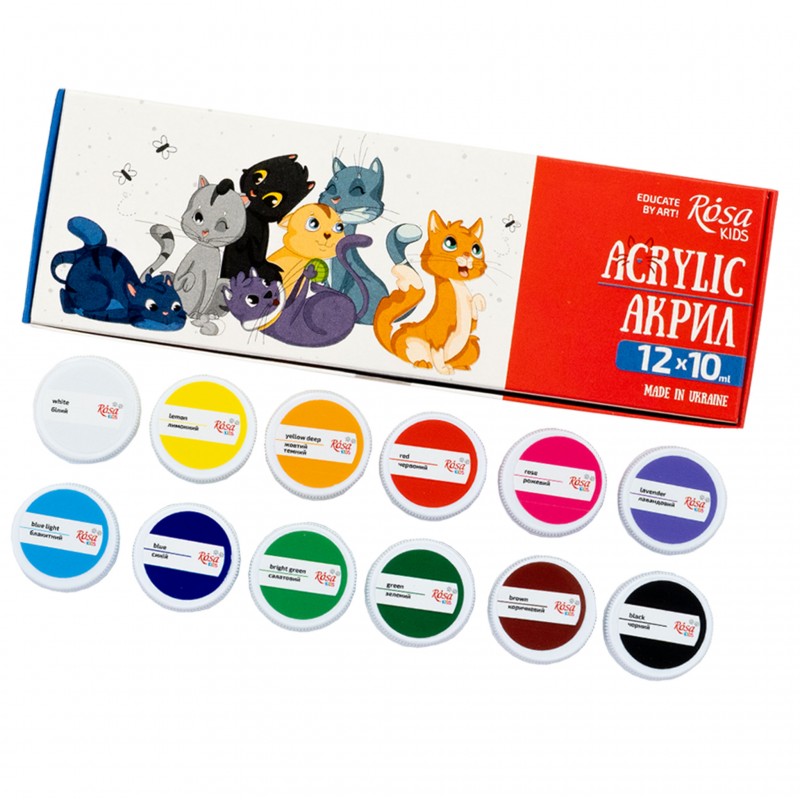 Set of gouache paints Cats 20 ml ROSA Kids