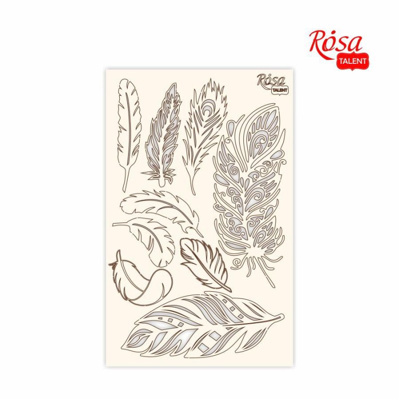 Chipbord for scrapbooking „Lace“, white board, 12,8х20cm, ROSA TALENT