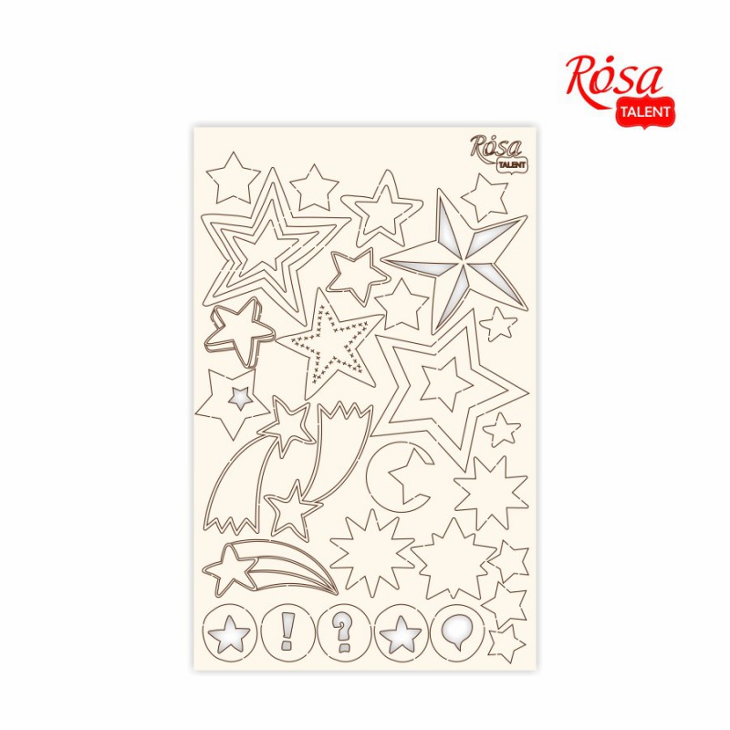 Chipbord for scrapbooking Сlassic, white board, 12,8х20cm, ROSA TALENT