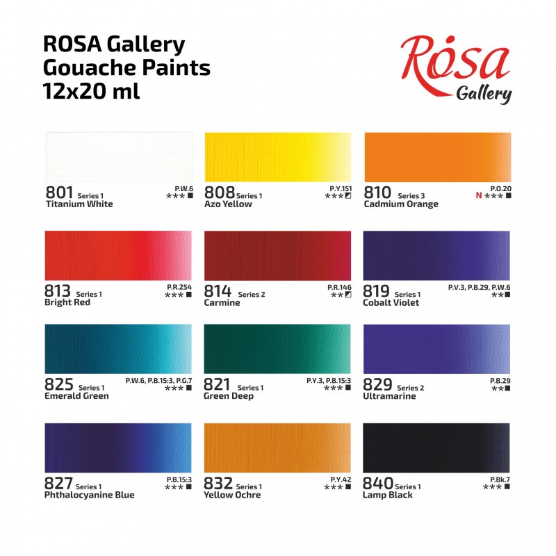 Gouache paint  20 ml ROSA Gallery