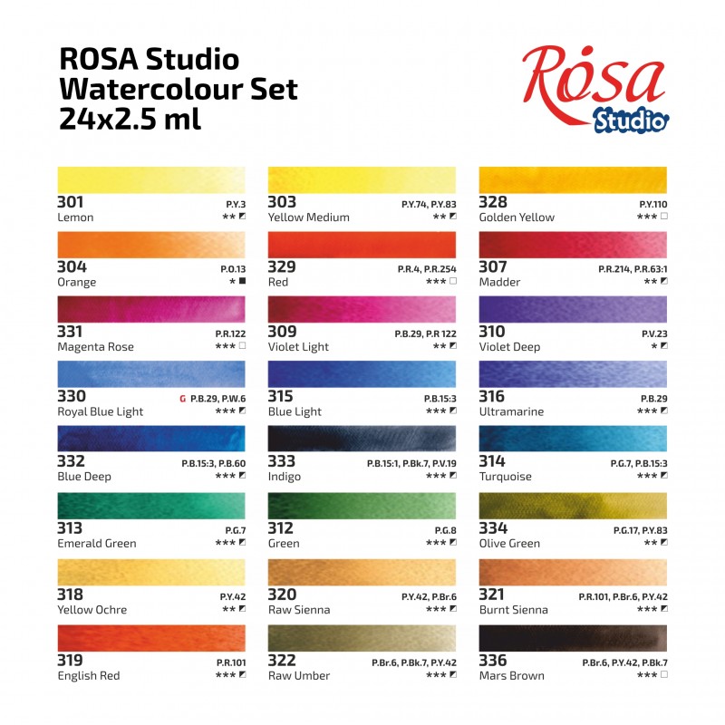 Watercolour sets PLEIN AIR ROSA Studio
