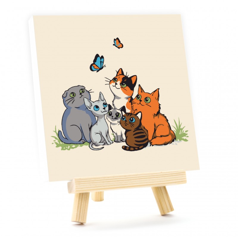 Paint by numbers kits, round, Ø15 cm, with easel, ROSA START