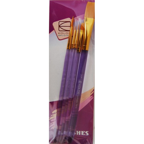 Set of brushes 7013, Synthetic Round/Flat, 3/2pc. KOLOS