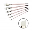 Synthetic Angular Brush, Flamingo 1023A, Short Handle, KOLOS by ROSA