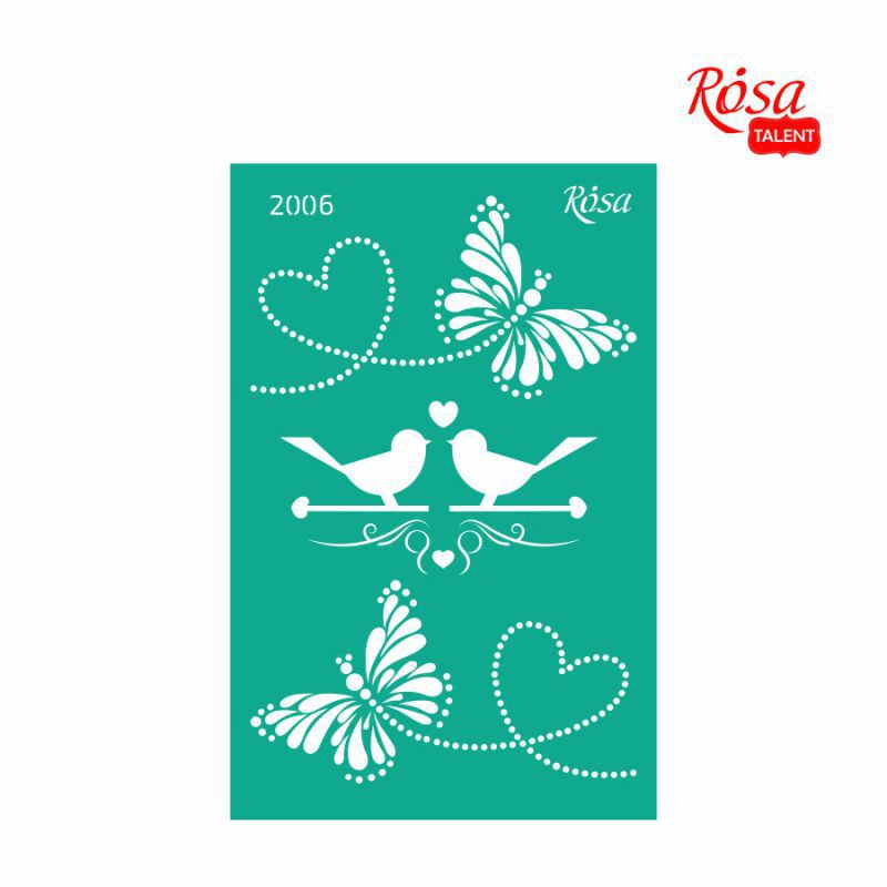 Adhesive Stencil 13x20 cm ROSA TALENT