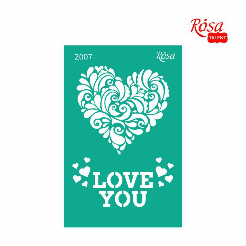 Adhesive Stencil 13x20 cm ROSA TALENT