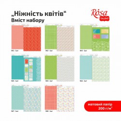 Папір дизайнерський двосторонній „Be in color“ матовий 21х29,7см 200г/м2 ROSA TALENT