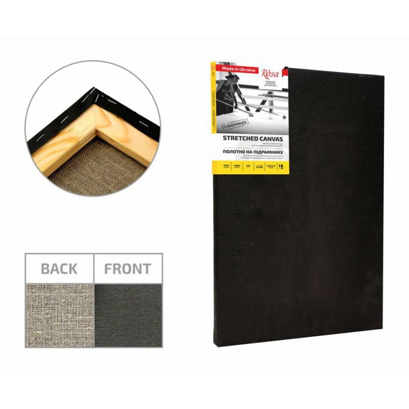 Stretched Canvas, extra fine grain, acrylic prime, linen ROSA