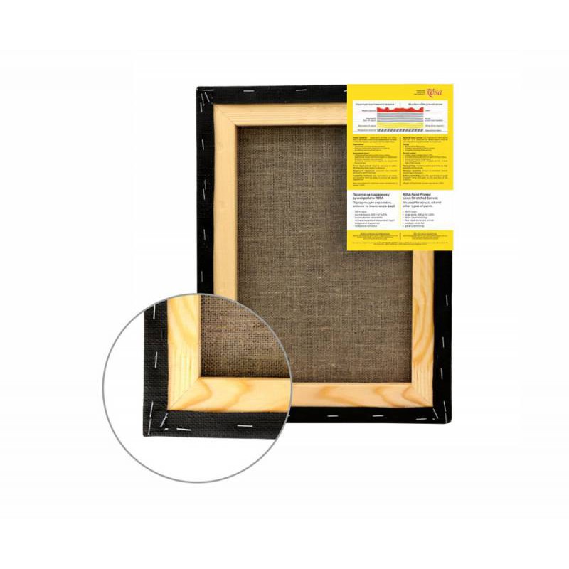 Stretched Canvas, extra fine grain, acrylic prime, linen ROSA