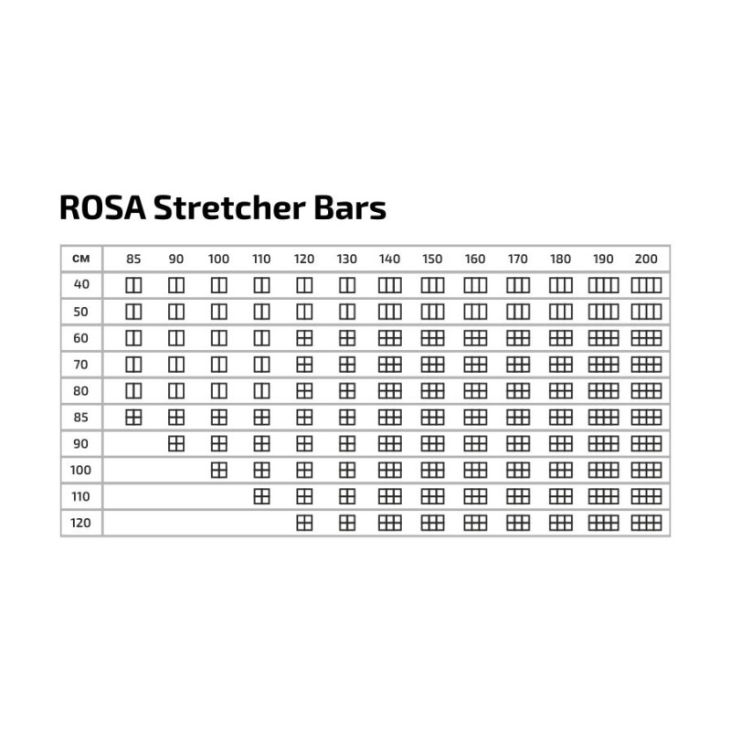 Stretched Canvas, fine grain, acrylic prime, linen ROSA
