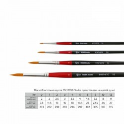 Synthetic Round Brush, 111, Short Handle, ROSA Studio