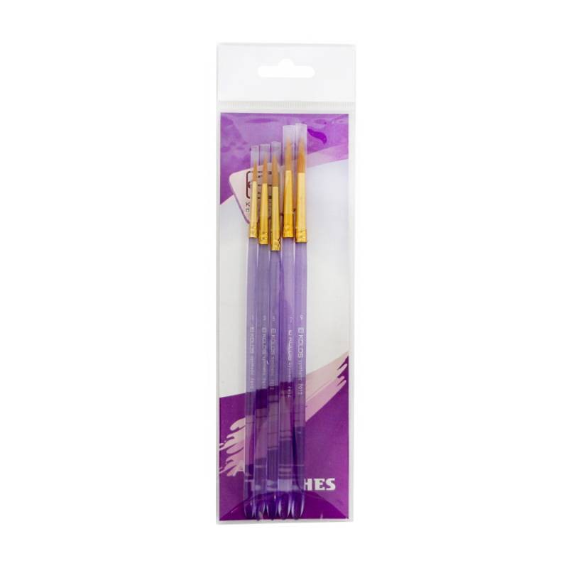 Set of brushes 7009, Synthetic Flat, 5pc. KOLOS by ROSA
