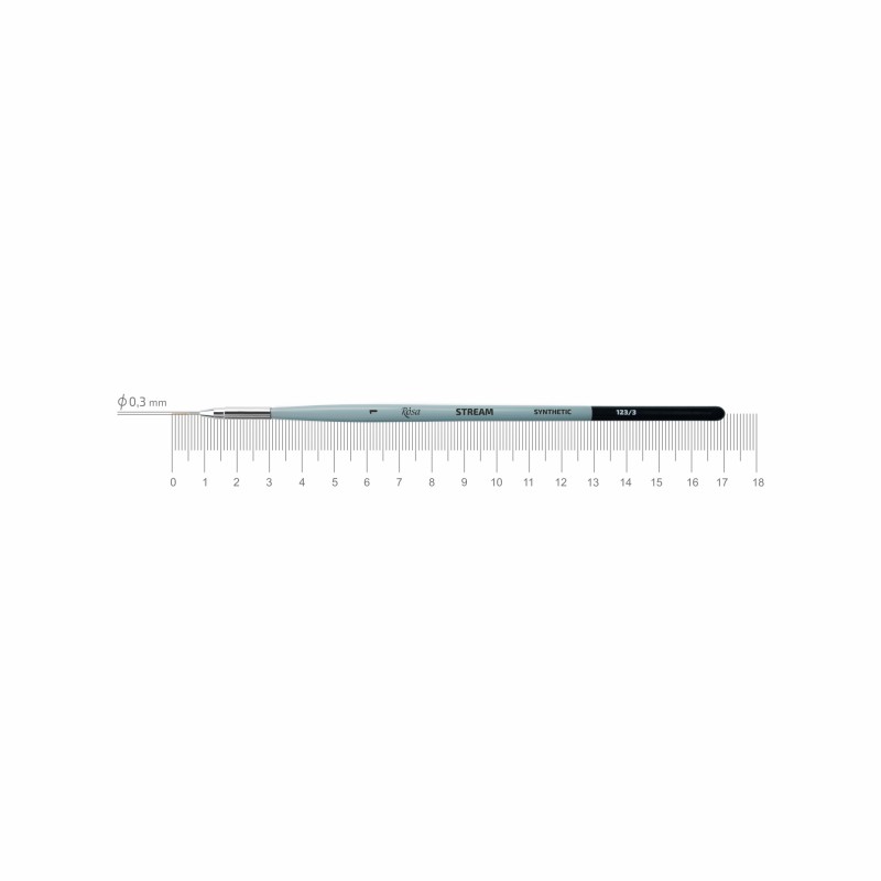 Synthetic Flat Brush, Snow 1098F, Long Handle, KOLOS by ROSA