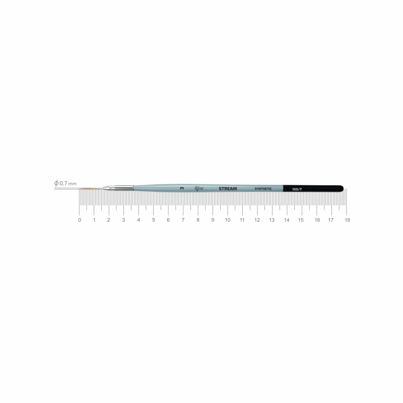 Synthetic Flat Brush, Snow 1098F, Long Handle, KOLOS by ROSA