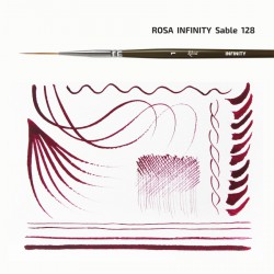 Synthetic Flat Brush, Snow 1098F, Long Handle, KOLOS by ROSA