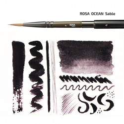 Sable round TRAVEL BRUSH OCEAN 168 short handle ROSA