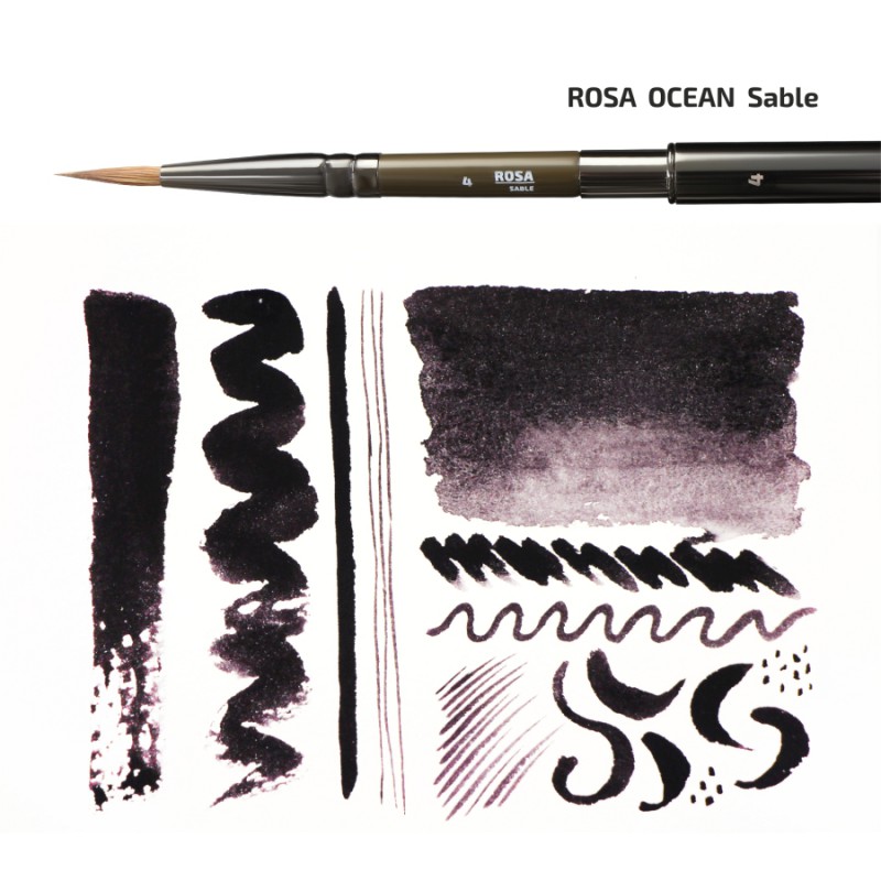 Sable round TRAVEL BRUSH OCEAN 168 short handle ROSA