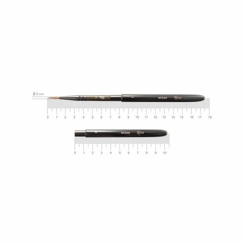 Sable round TRAVEL BRUSH OCEAN 168 short handle ROSA
