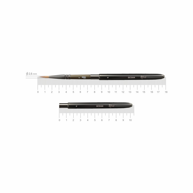 Соболь круглий TRAVEL BRUSH OCEAN 168 к.р. пензель ROSA