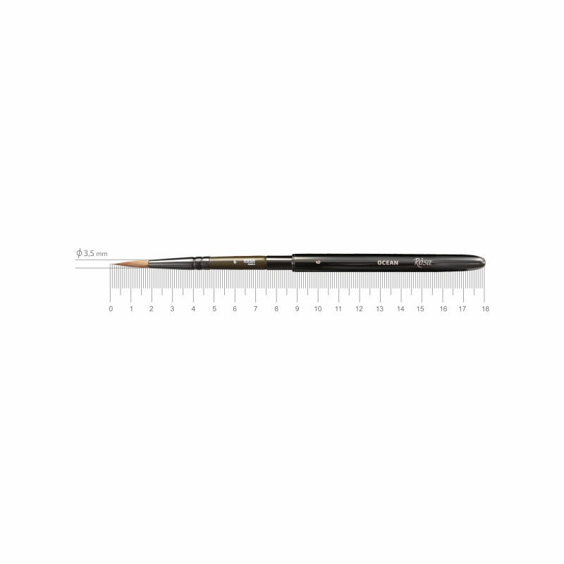 Sable round TRAVEL BRUSH OCEAN 168 short handle ROSA