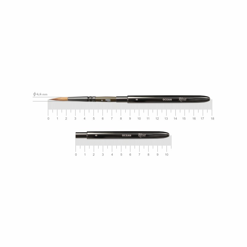 Соболь круглий TRAVEL BRUSH OCEAN 168 к.р. пензель ROSA