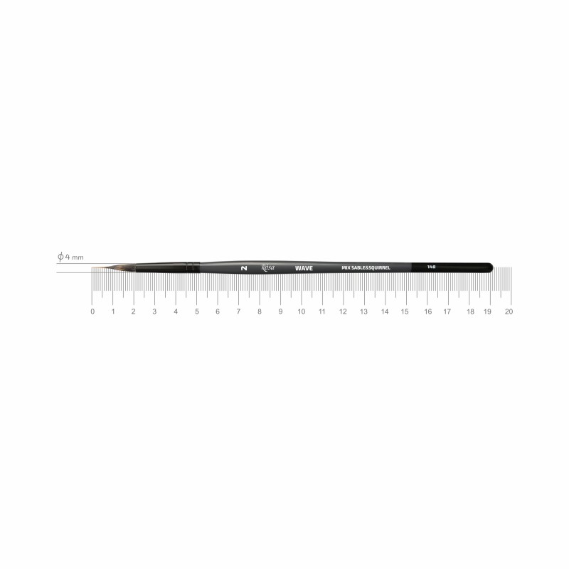 Sable round TRAVEL BRUSH OCEAN 168 short handle ROSA