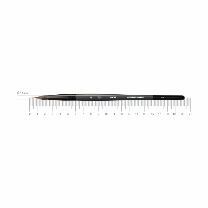 Sable round TRAVEL BRUSH OCEAN 168 short handle ROSA
