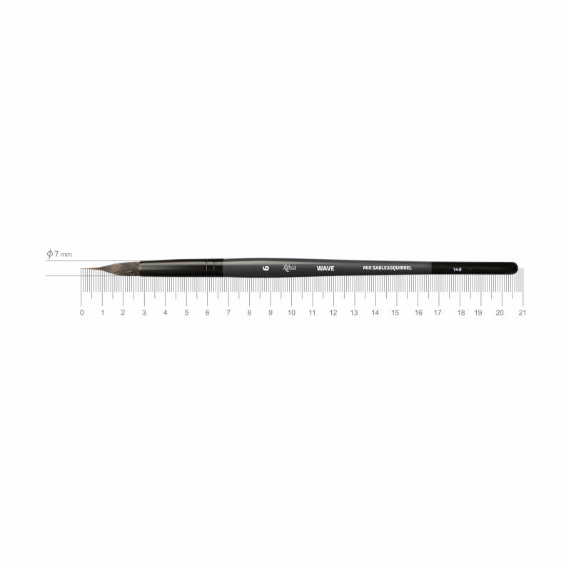 Соболь круглий TRAVEL BRUSH OCEAN 168 к.р. пензель ROSA