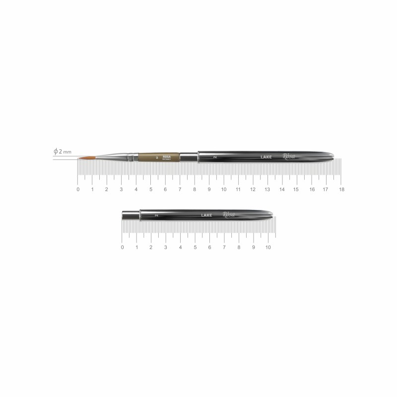 Sable round TRAVEL BRUSH OCEAN 168 short handle ROSA