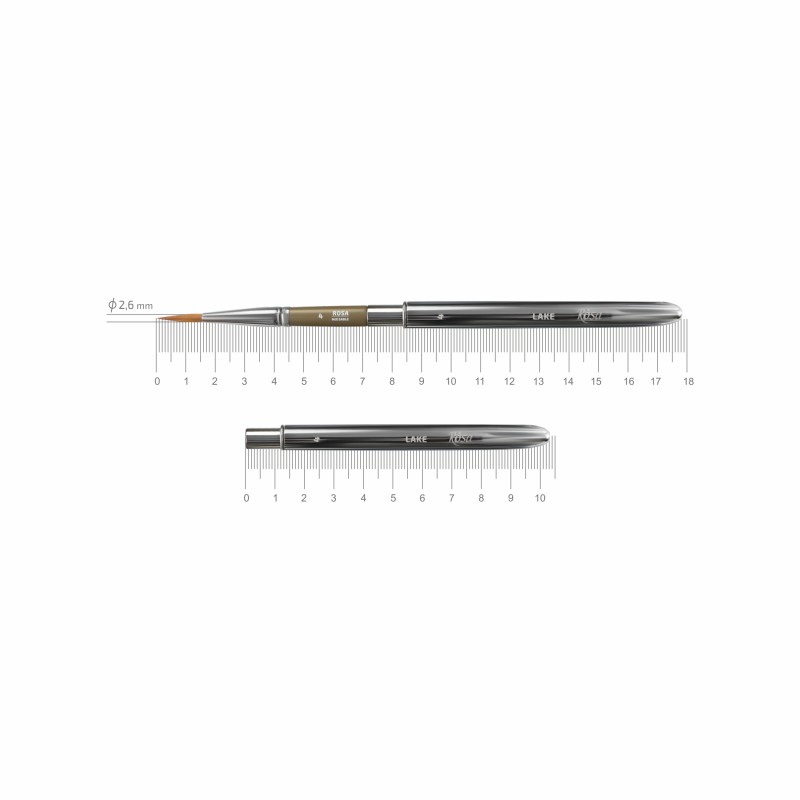 Sable round TRAVEL BRUSH OCEAN 168 short handle ROSA