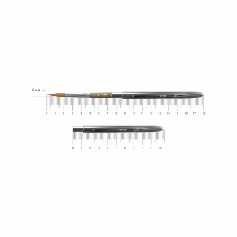 Sable round TRAVEL BRUSH OCEAN 168 short handle ROSA