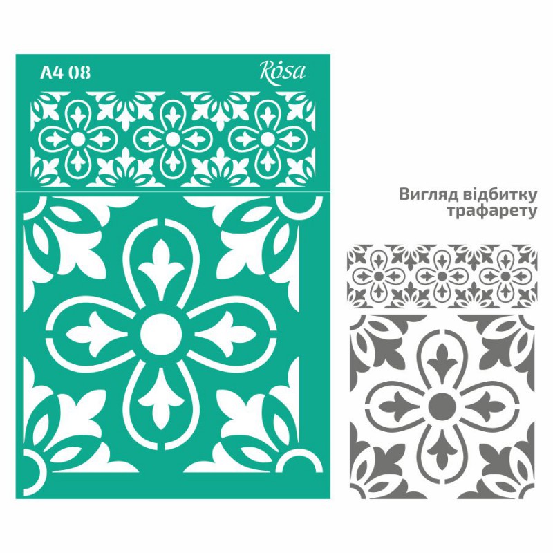 Adhesive Stencil „Floristics“ А4 ROSA TALENT