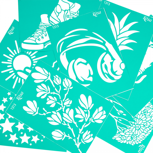 Adhesive Stencil „Floristics“ А4 ROSA TALENT