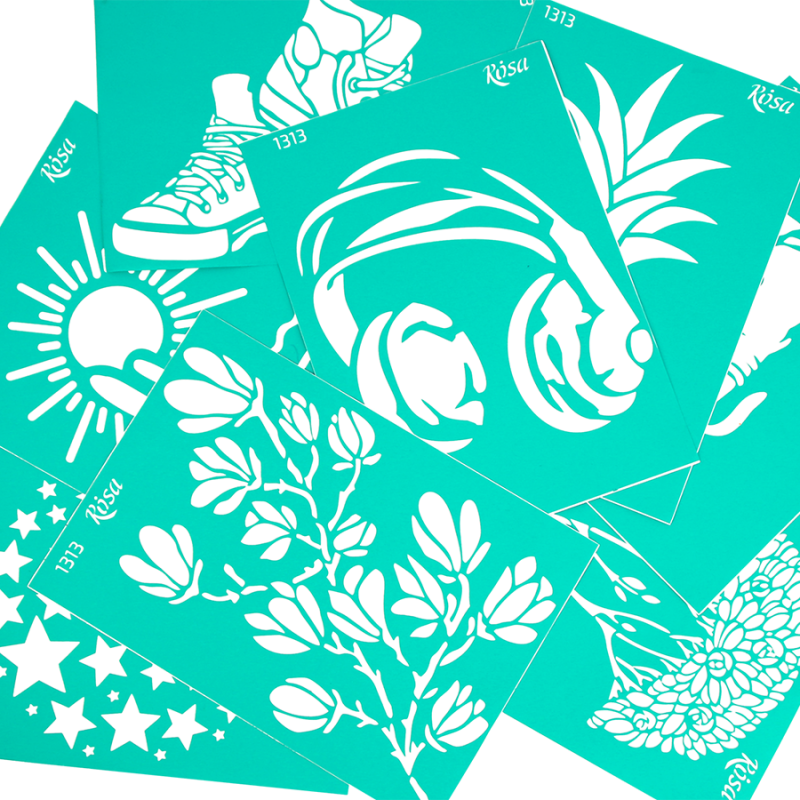 Adhesive Stencil „Floristics“ А4 ROSA TALENT