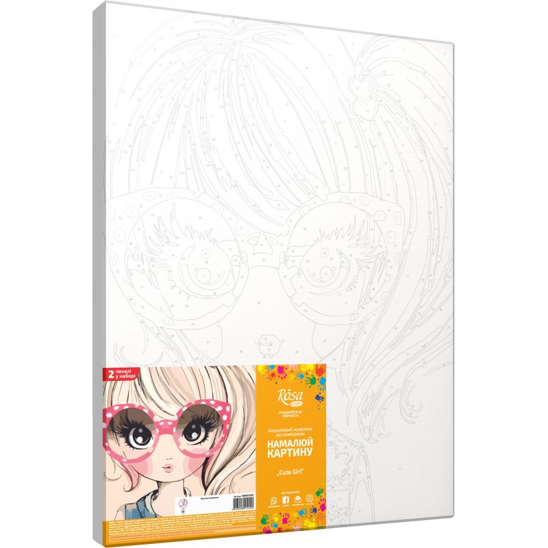 Standard Kit, painting by numbers, „ Fashion Cat“, 35х45cm, ROSA START