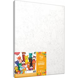 Набір-стандарт, картина за номерами, „ Fashion Cat“, 35х45см, ROSA START