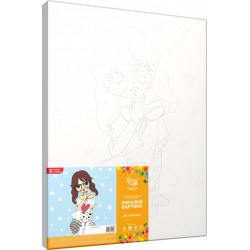 Набір-стандарт, картина за номерами, „ Fashion Cat“, 35х45см, ROSA START