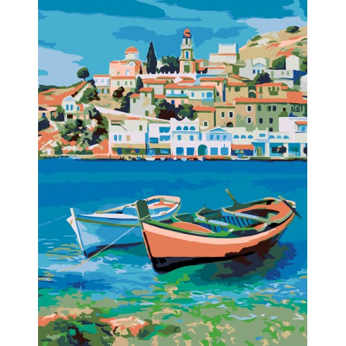 „Azure Сoast“, standard Kit, painting by numbers, 35х45cm, ROSA START