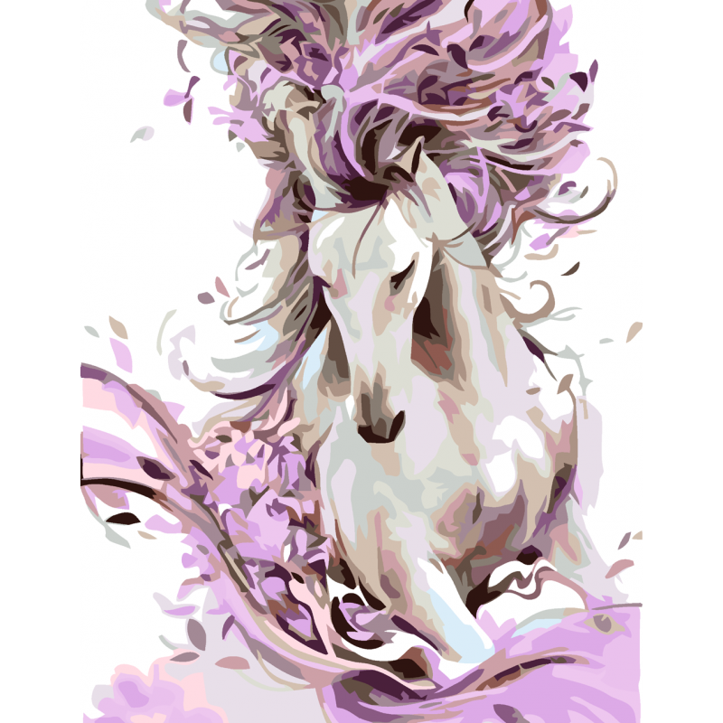 „Вeautiful Нorse“, набір-стандарт, картина за номерами, 35х45см, ROSA START