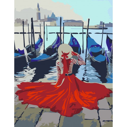 „Embankment  of Venice“, standard Kit, painting by numbers, 35х45cm, ROSA START