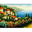 Seascapes №2, Canvas Panel with outline, 30х40, cotton, acrylic, ROSA START